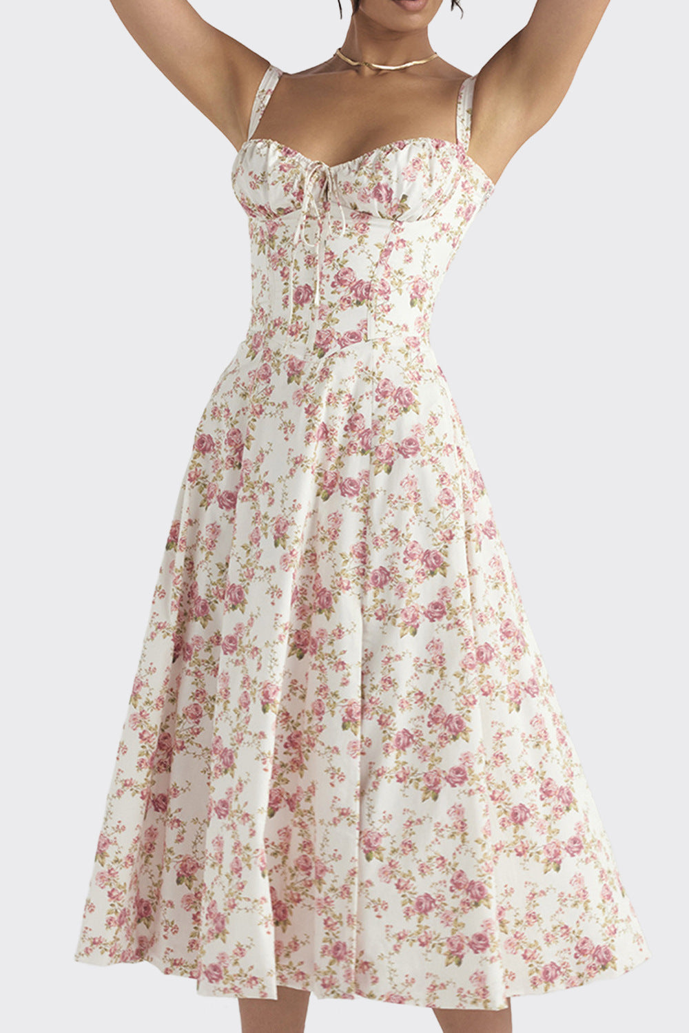 Elegant and fashionable suspender dress