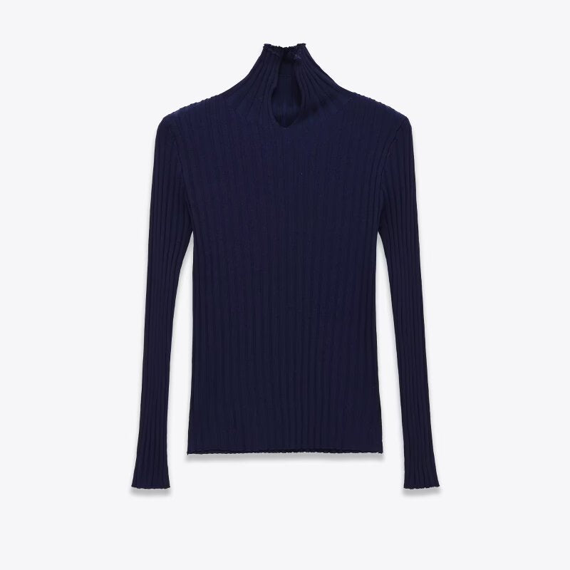 Polo Tricoté Côtelé Décontracté