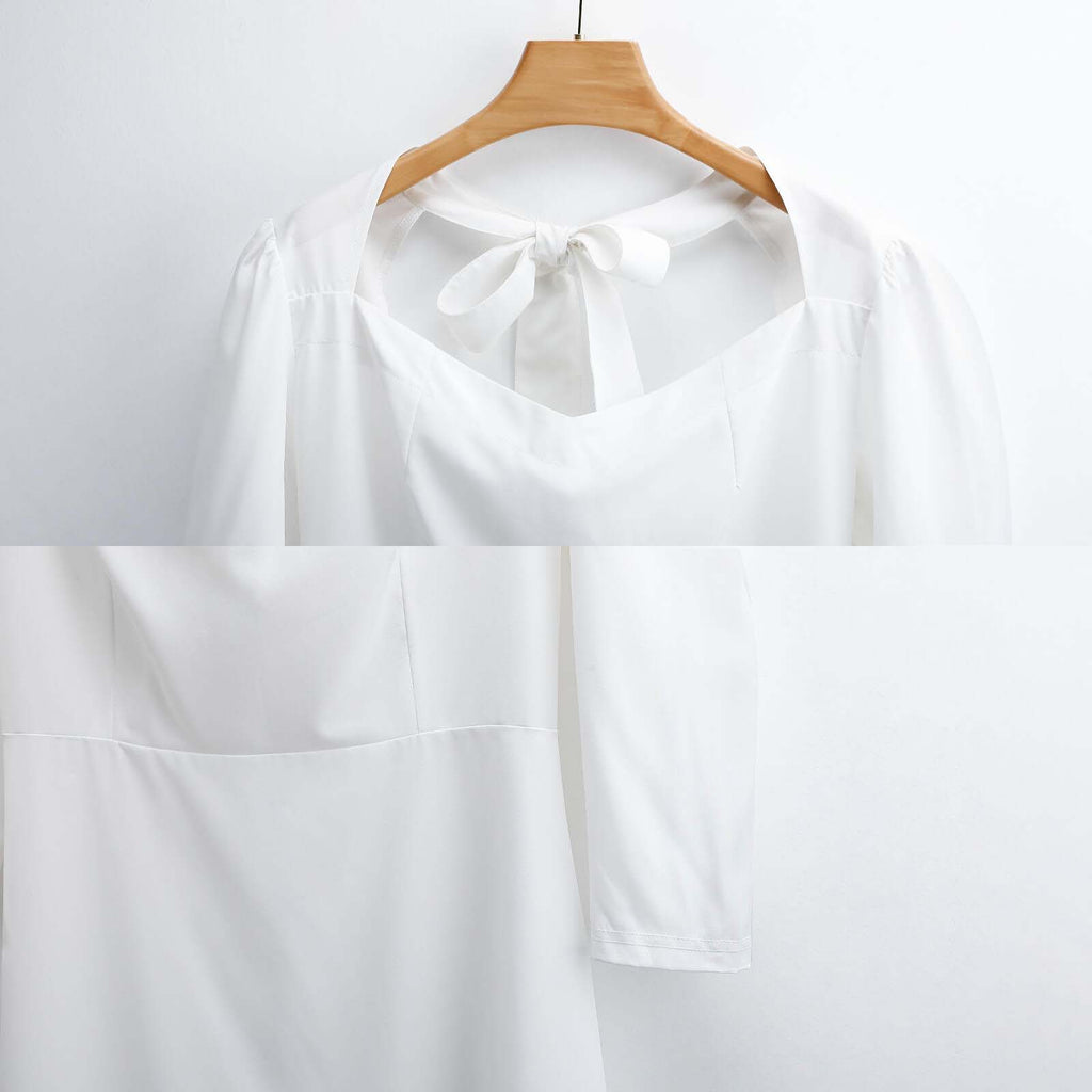 Sweetheart Knot Flare Dress