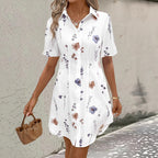Robe-chemisier imprimée pour femme