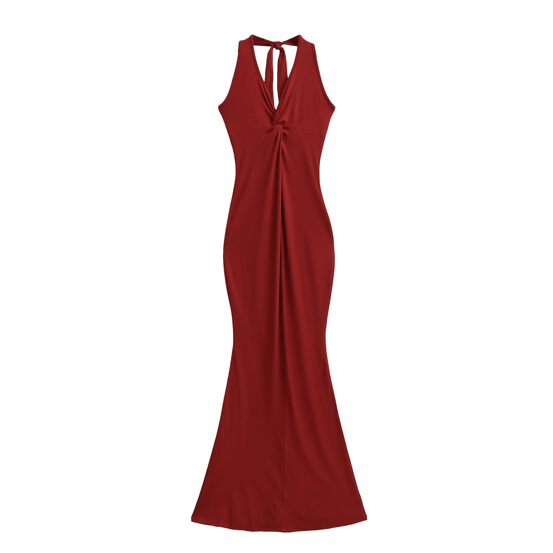 Knot neck slimming dress