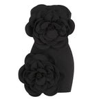 Robe Bustier Fleurs 3D