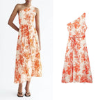 Printed Asymmetric Dress