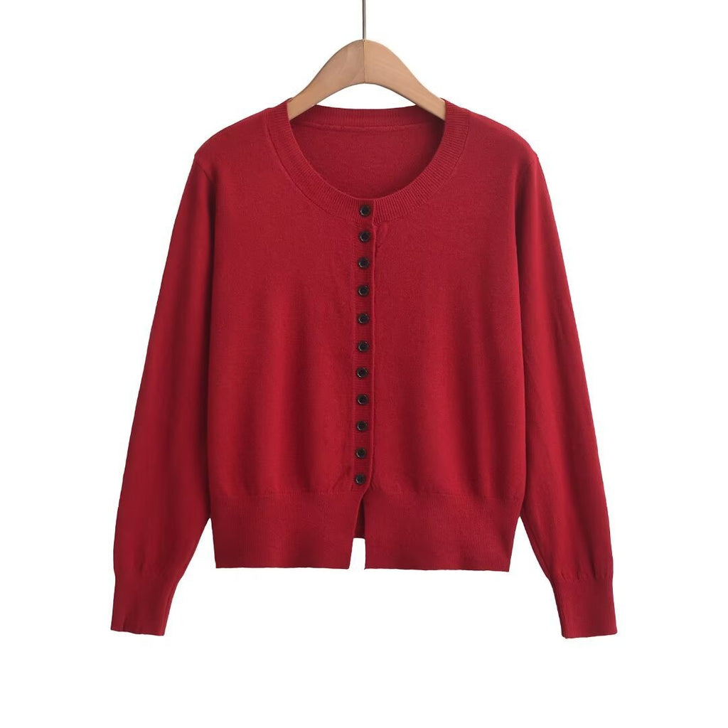 Haut Col Rond Multi-Boutons