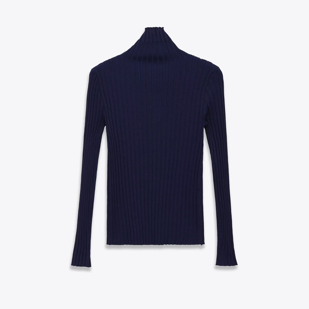Polo Tricoté Côtelé Décontracté