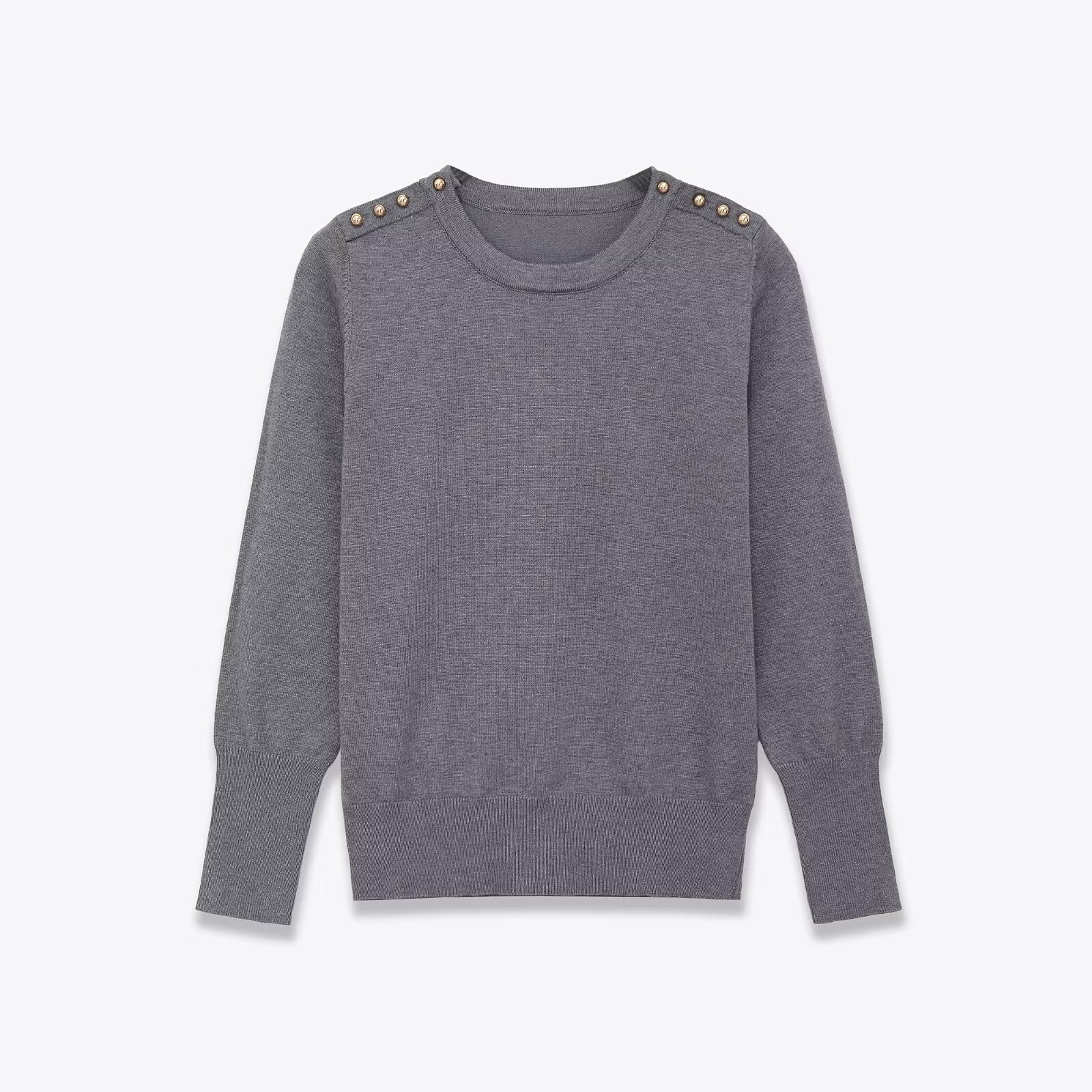 Casual versatile button up knit sweater