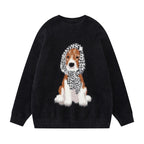 Pull ras du cou ample décontracté polyvalent pour couple