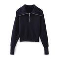 Pull Tricoté Zippé Streetwear