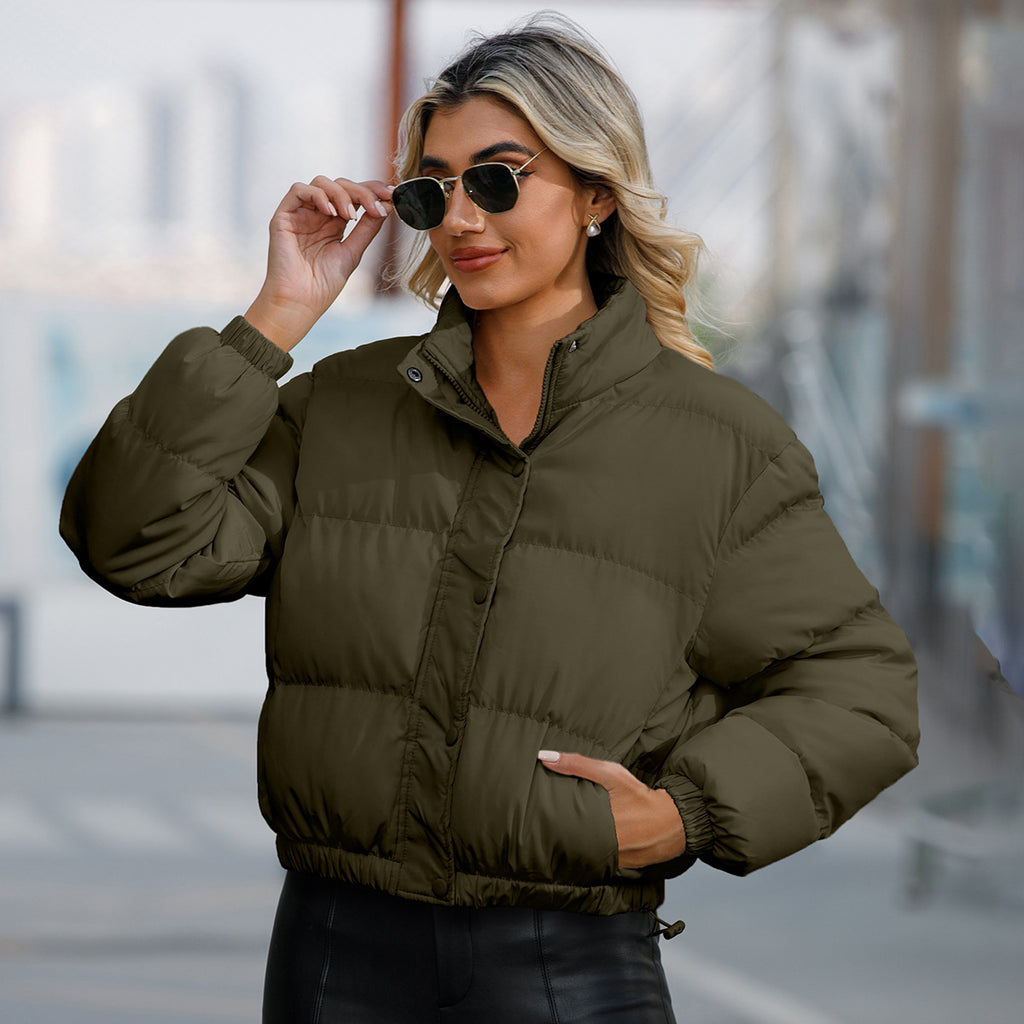 Veste Chaude Col Haut Manches Longues