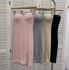 Slimming strapless dress for women