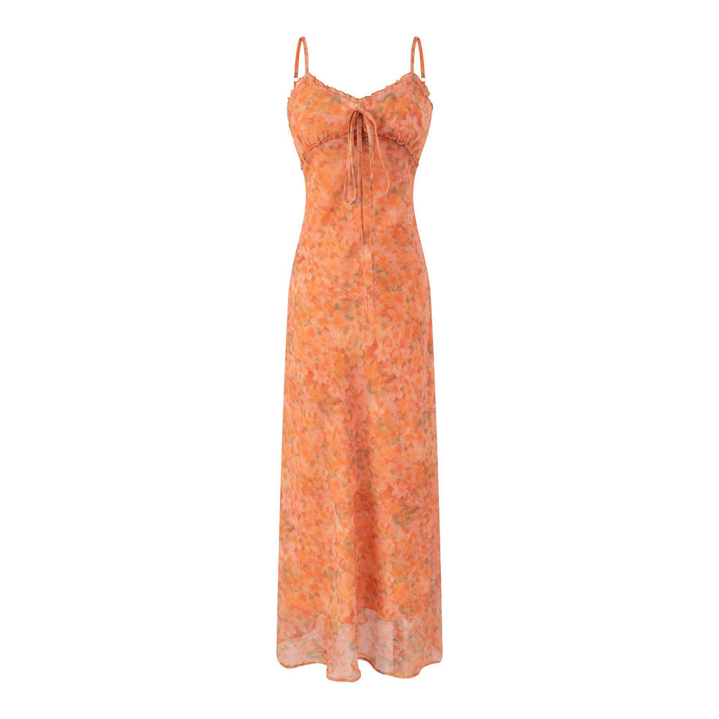 Robe Longue Fleurie Sans Bretelles