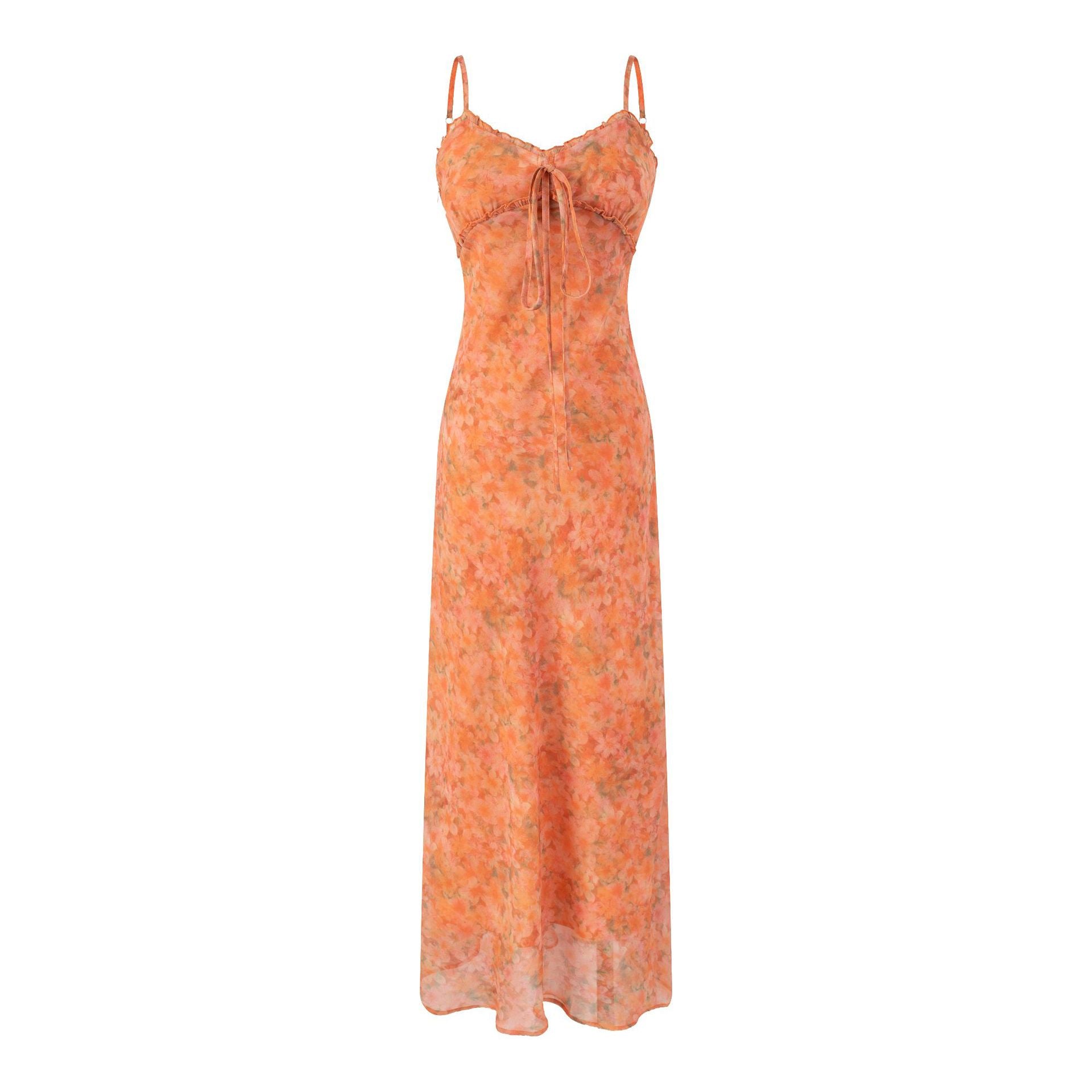 Robe Longue Fleurie Sans Bretelles