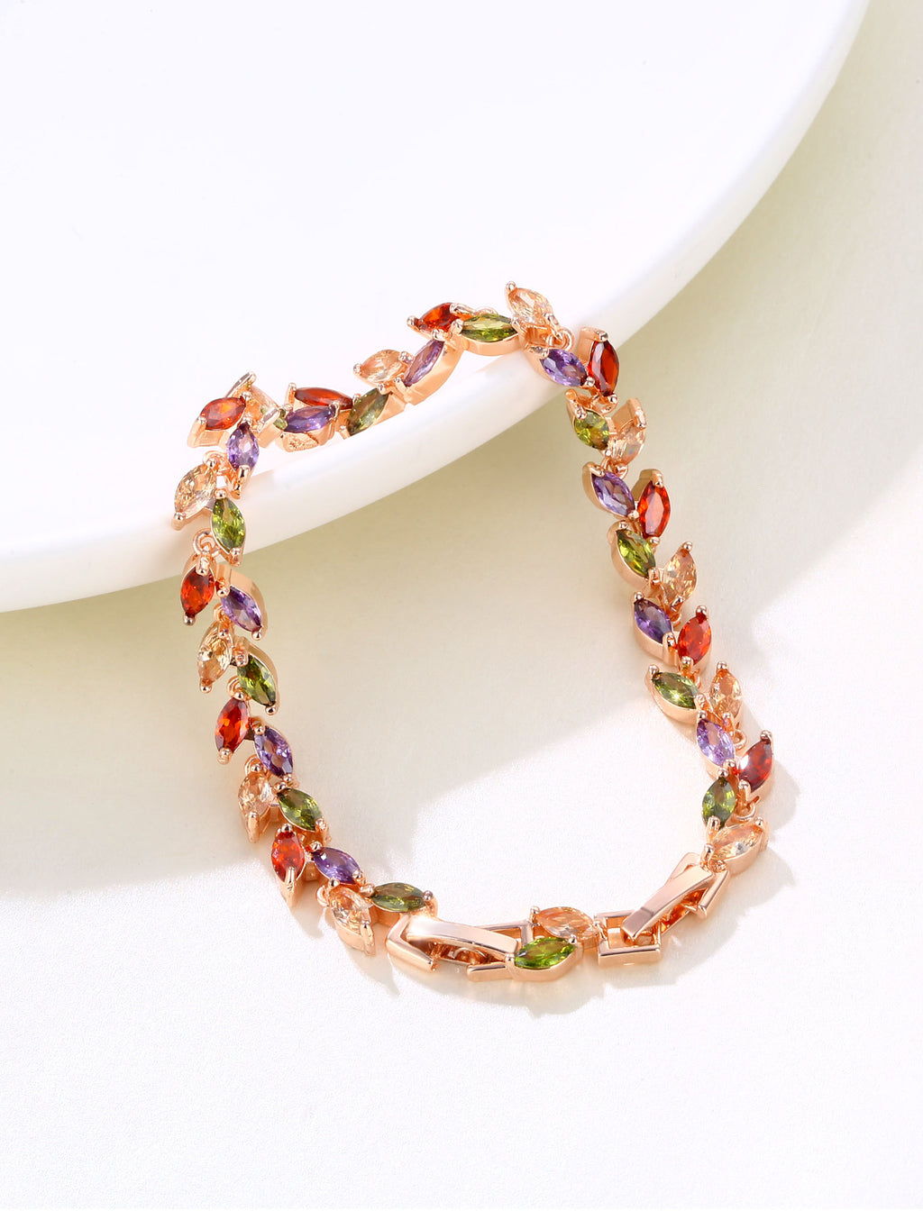 Bracelet Feuille de Saule Cristal