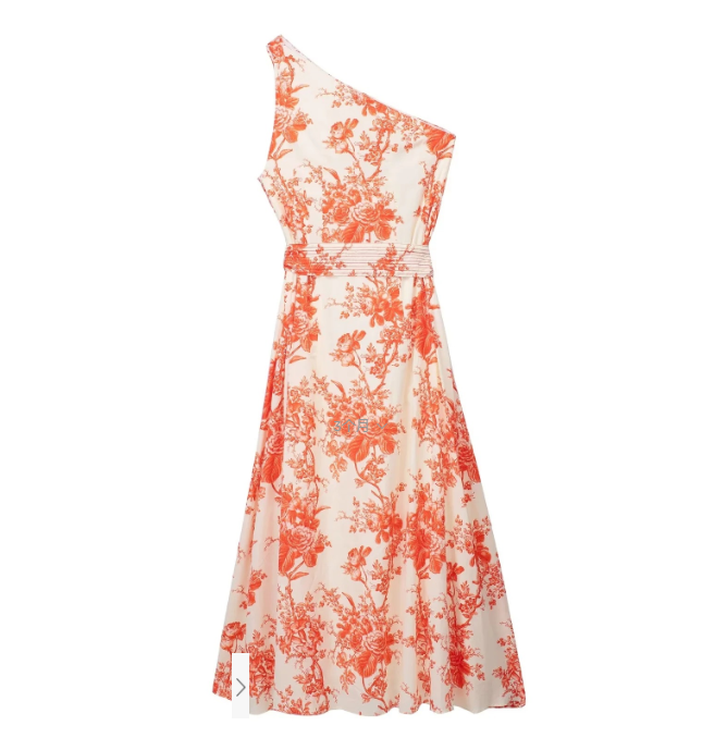 Printed Asymmetric Dress