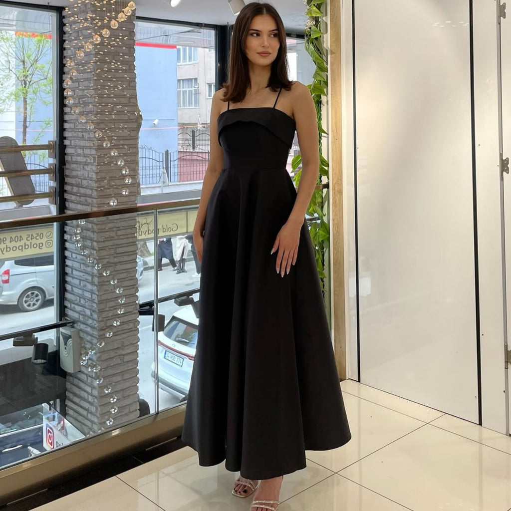 Satin suspender evening dress fashion dress