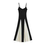Robe longue à bretelles pour femme