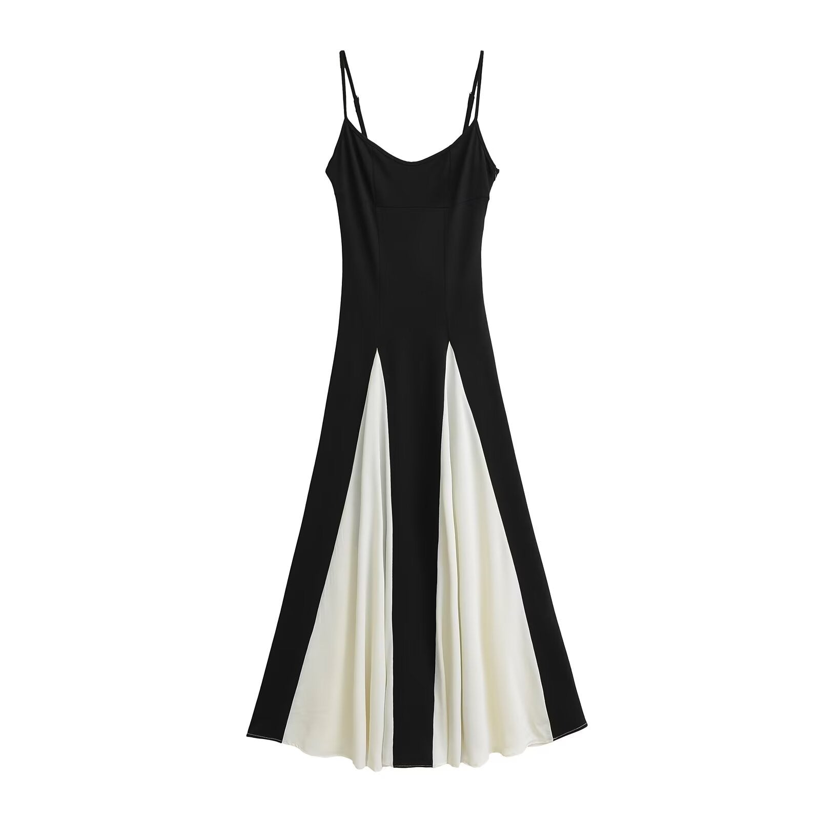 Robe longue à bretelles pour femme