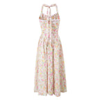 Robe Mi-Longue Dos Nu Fleurie
