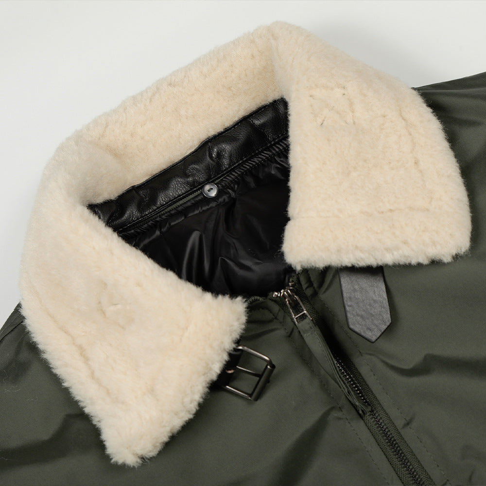 Veste Moto Col Fourrure
