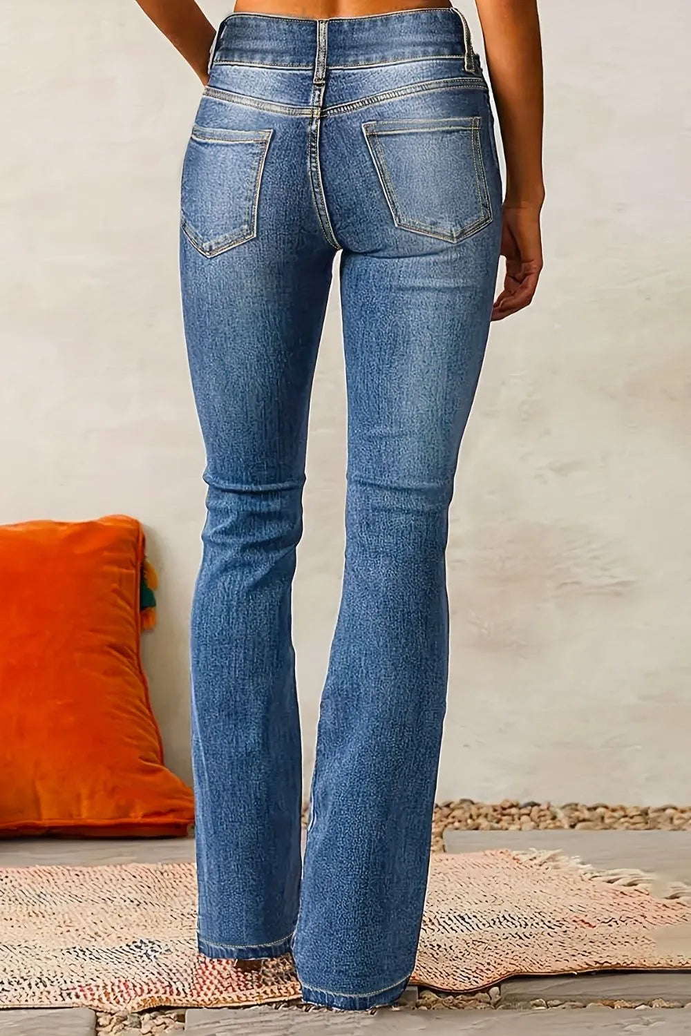 Jean Bootcut Délavé Moustache