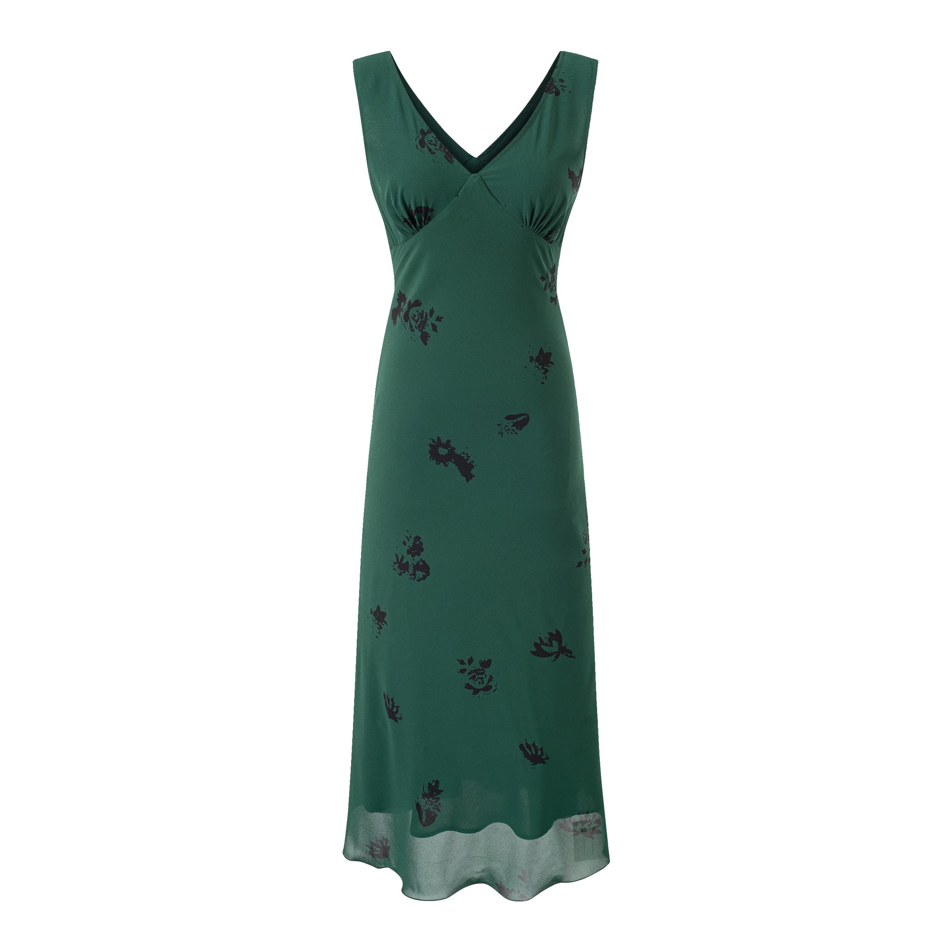 Printed V-Neck Dress