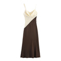 Splicing Midi Strap Dress