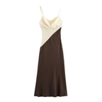 Splicing Midi Strap Dress