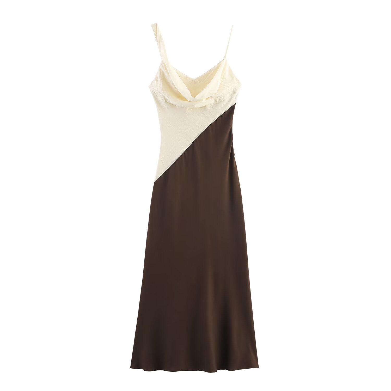 Splicing Midi Strap Dress