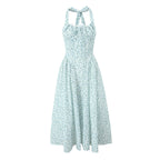 Robe Mi-Longue Dos Nu Fleurie