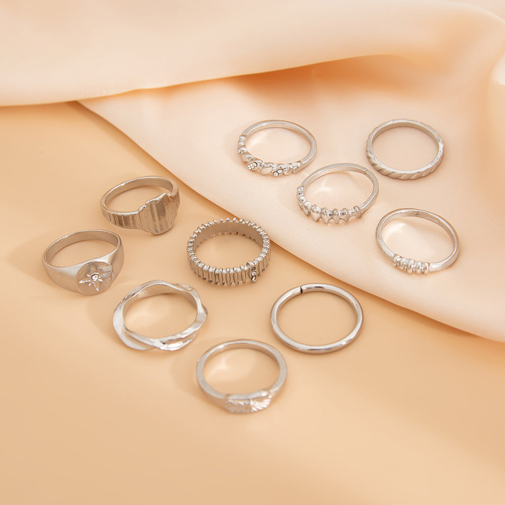 Set Bagues Vintage Engrenage