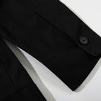 Loose casual double zipper lapel jacket