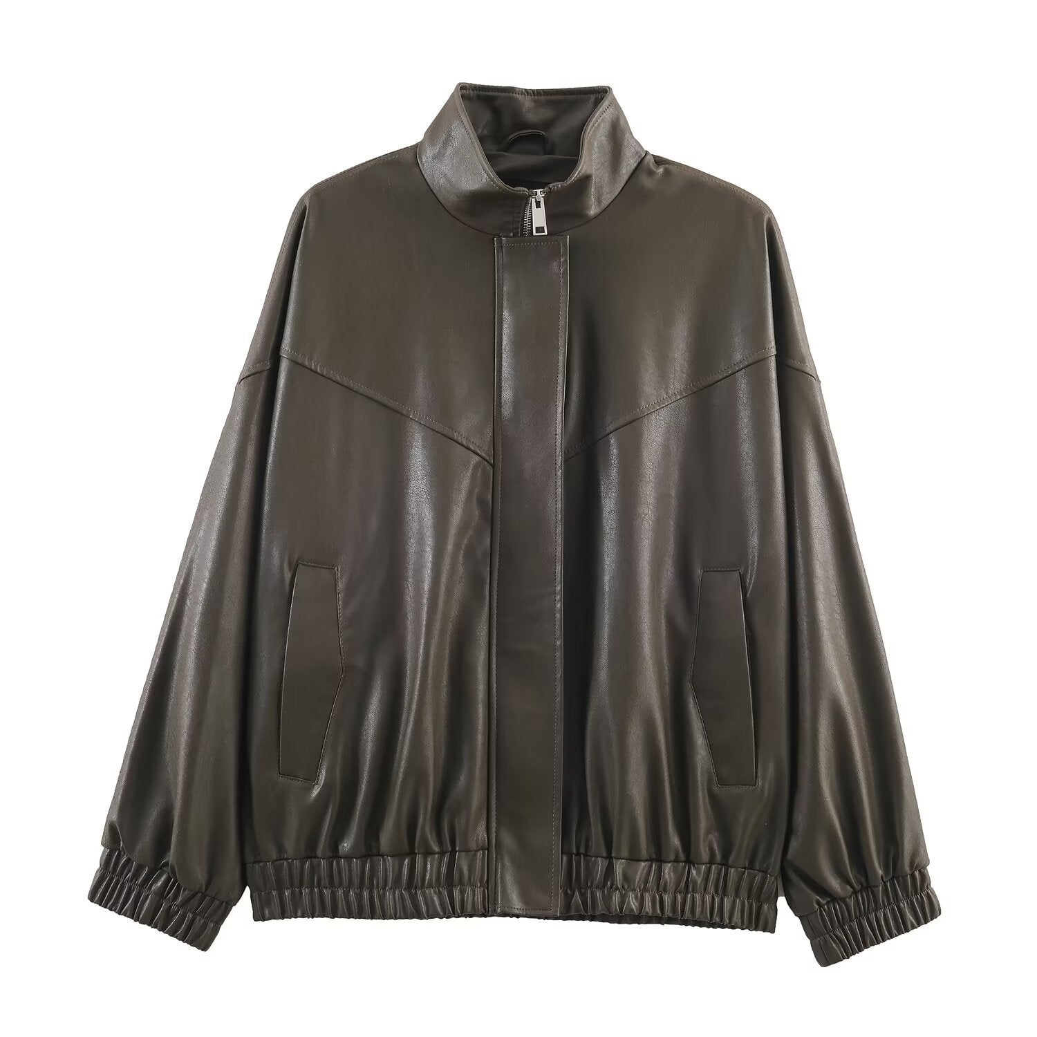 Veste Pilote Simili Cuir