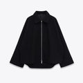 Wool blend zipper jacket