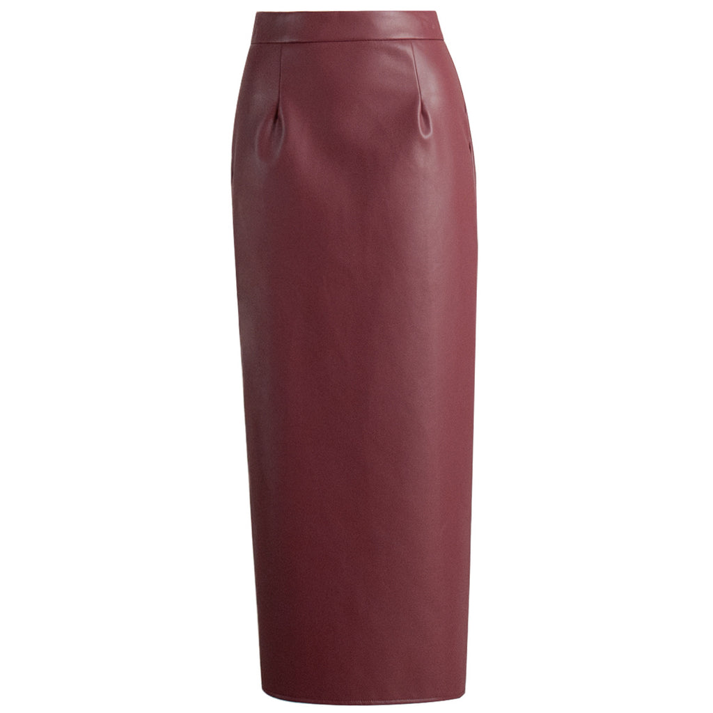 Jupe Simili Cuir Ajustée