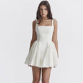 Robe licou française avec dos papillon à nouer