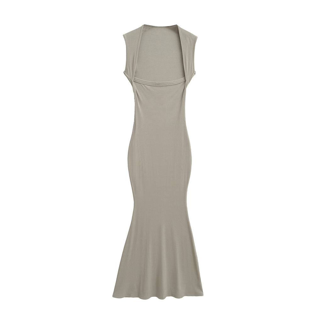 Off-the-Shoulder Halter Dress