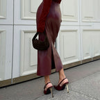 Jupe Simili Cuir Ajustée (2)