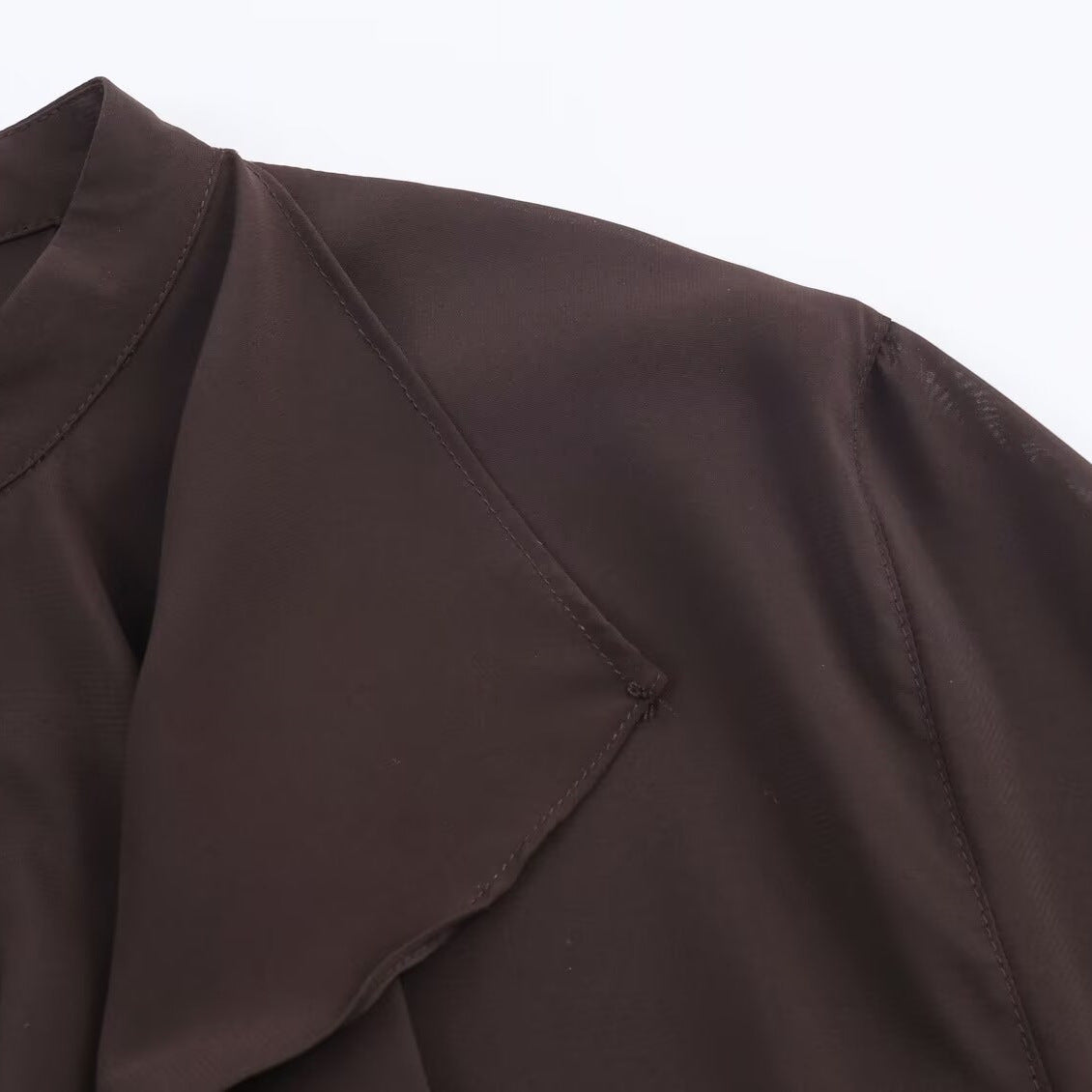 Hanging ruffle collar long sleeved shirt top