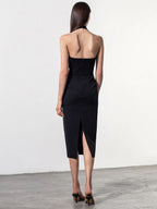 Robe Française Moulante Col V Profond