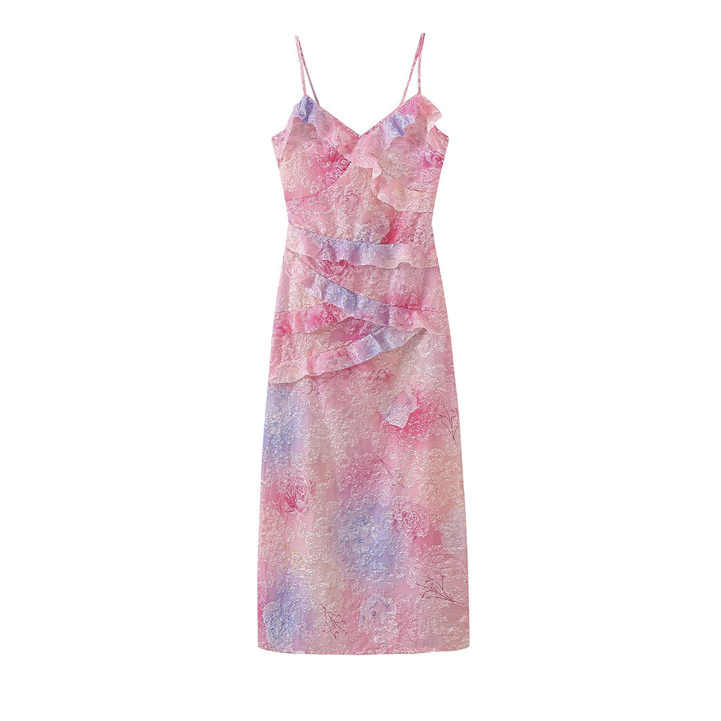 Robe Longue Camisole Imprimée