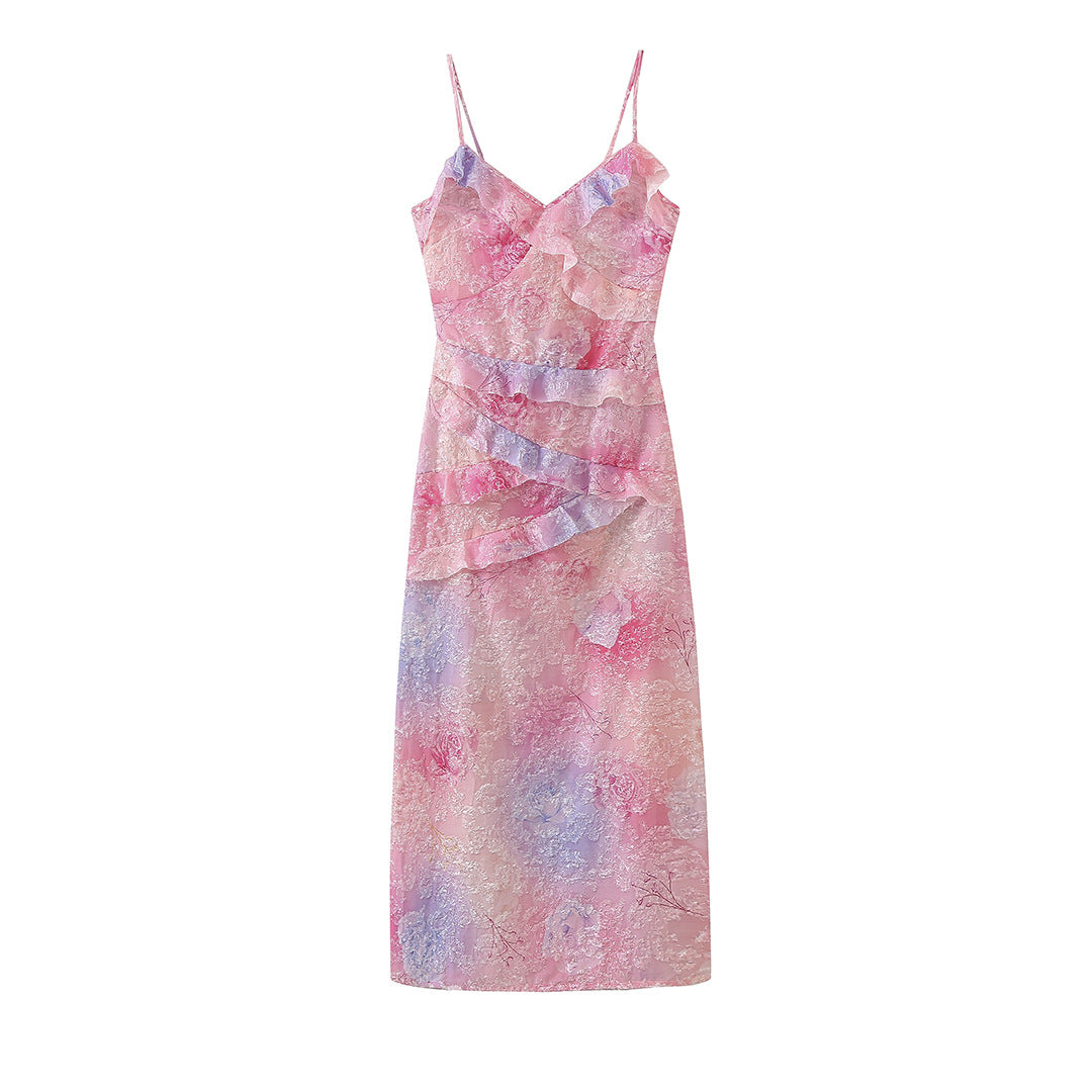 Robe Longue Camisole Imprimée