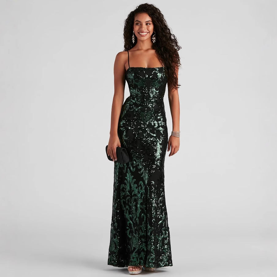 Sexy sequin camisole dress