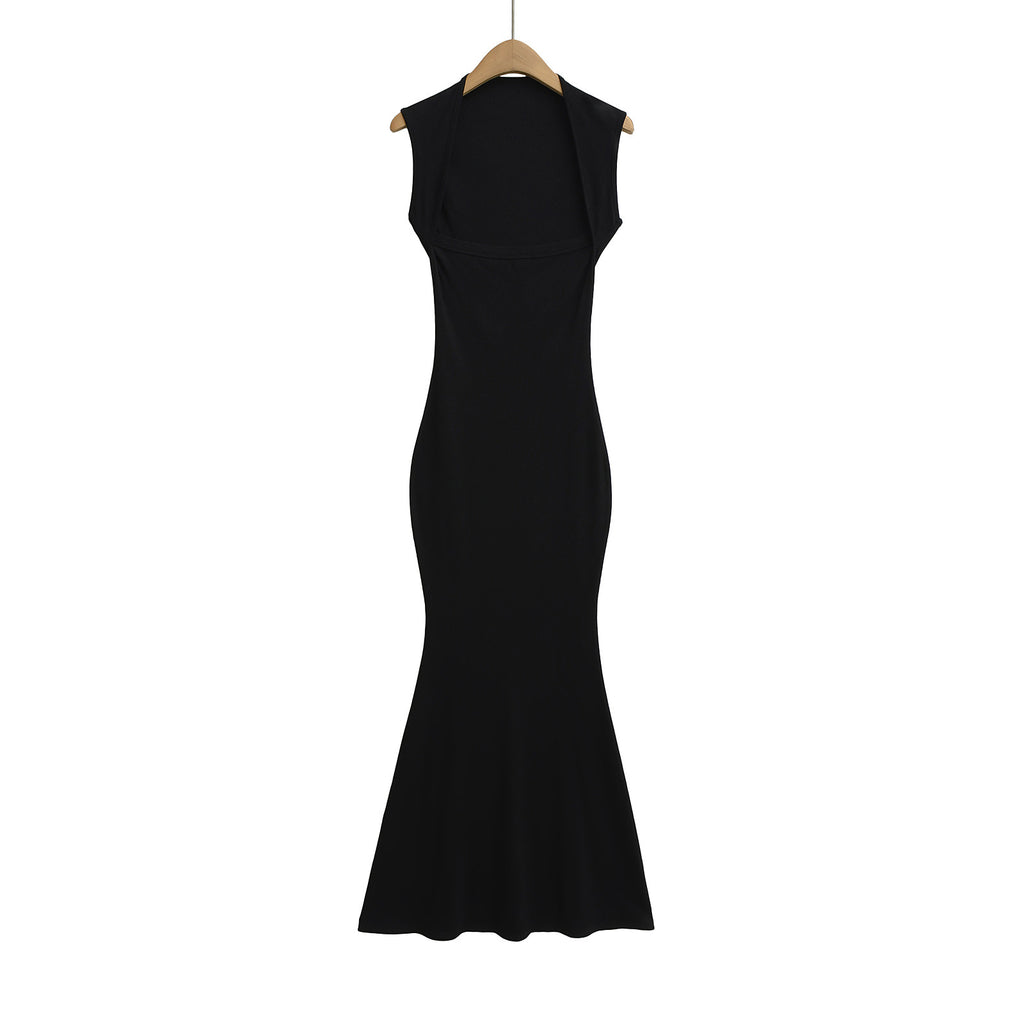 Off-the-Shoulder Halter Dress