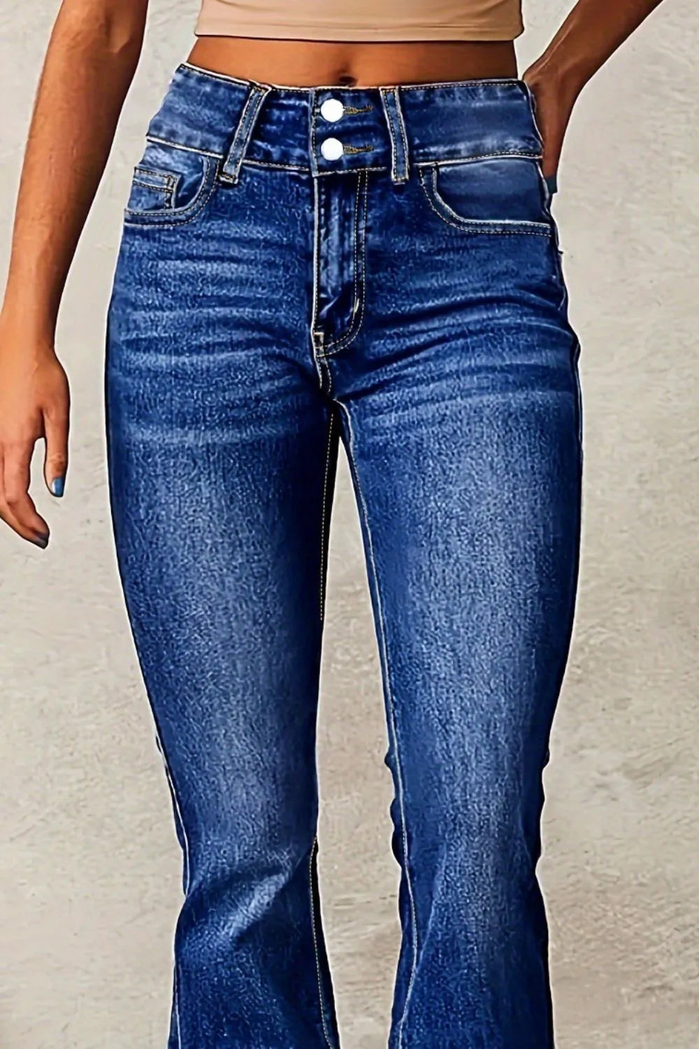 Jean Bootcut Délavé Moustache