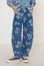 Jean Large Imprimé Fleuri