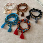 Bracelet Perles Riz Pompon