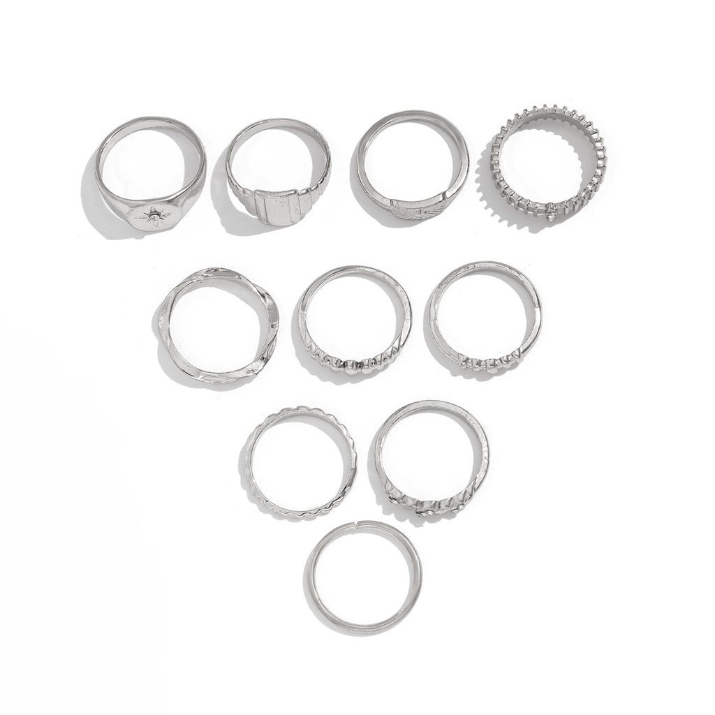 Set Bagues Vintage Engrenage