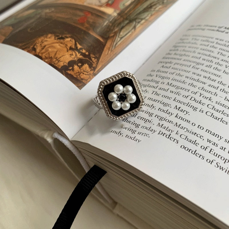 Bague Argent 925 Perle Fleur