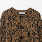 Animal jacquard knitted jacket