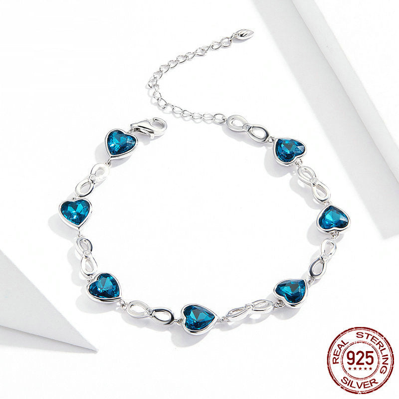 Bracelet Argent 925 Cœur Amour